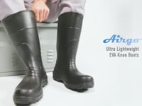 Tingley Airgo™ 7-4/5 in. Size 8 Mens/10 Womens Plastic and Rubber Low Cut Ultralight Plain Toe Boots in Black T2112108 at Pollardwater