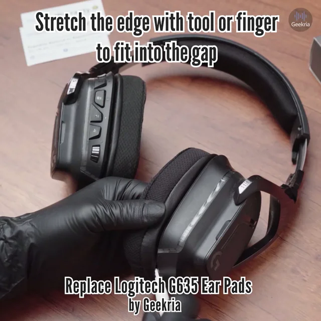 How to Replace Logitech G635 Headphones Ear Pads Cushions Geekria