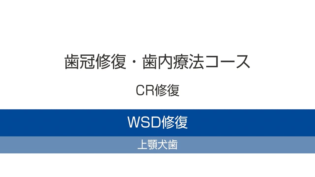 臨床知見録_ダイレクトボンディング_上顎犬歯のWSD修復