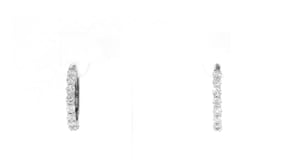 1.00 ct. t.w. Diamond Hoop Earrings in 14kt White Gold