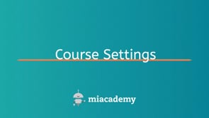 Course Settings