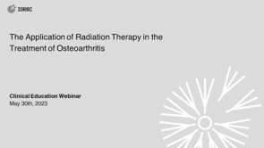 The Application of Radiation Therapy in the Treatment of Osteoarthritis