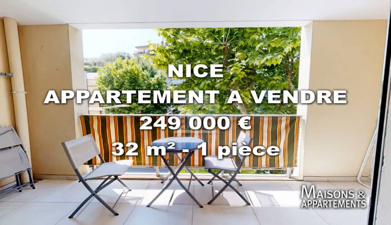 NICE - APPARTEMENT A VENDRE - 249 000 € - 32 m² - 1 pièce(s) on Vimeo