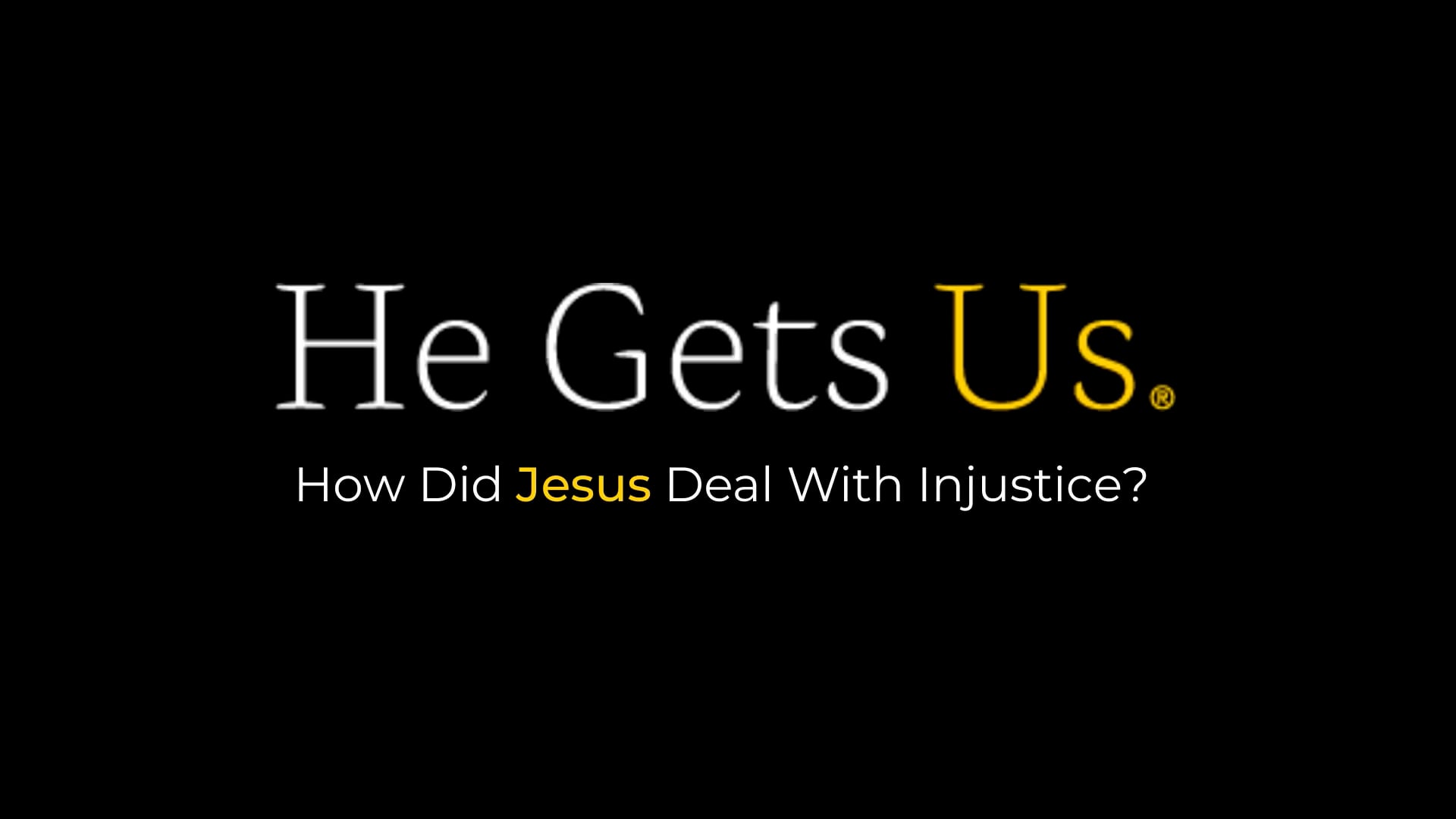 how-did-jesus-deal-with-injustice-on-vimeo