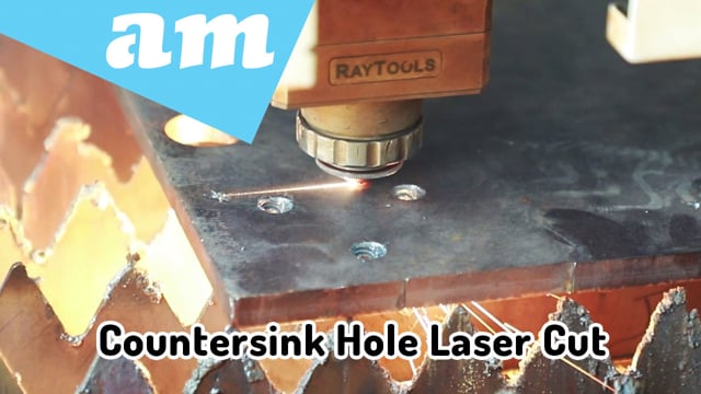 Steel Plate Countersink Holes Cut on Raycut Fiber Laser Cutting Machine by Off-Focus Melt and Blow