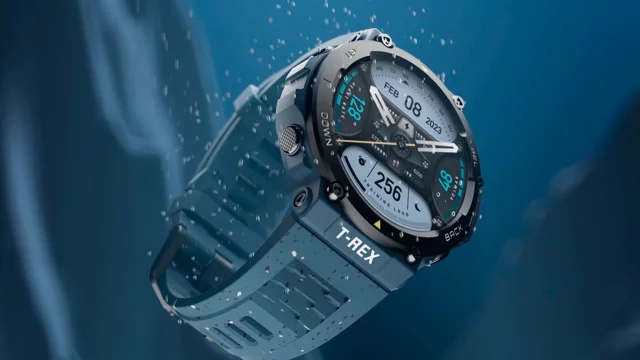 Smartwatch Reloj Inteligente Amazfit T-rex 2 Negro y Dorado