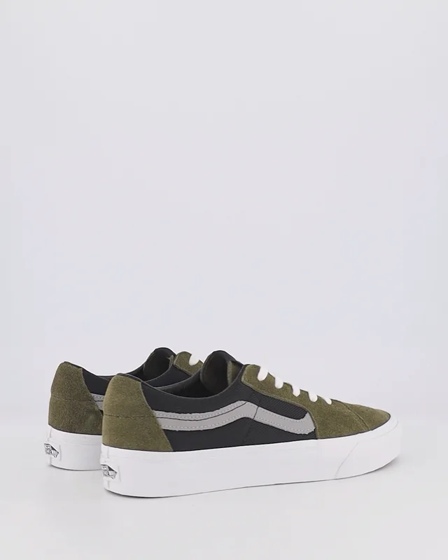 Green vans black on sale sole