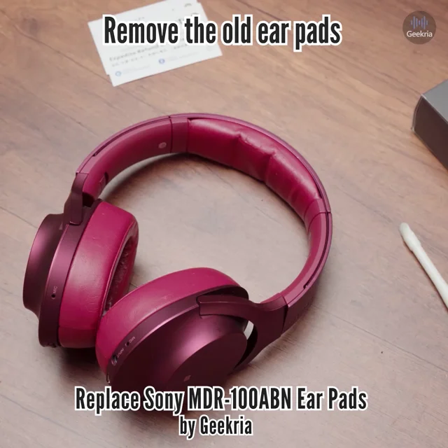 How to Replace Sony MDR-100ABN Headphones Ear Pads / Cushions | Geekria