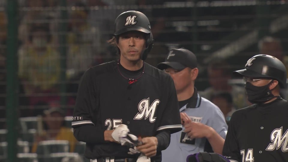 【5回表】5試合連続安打!! マリーンズ・岡大海 タイムリーヒットで反撃開始!!  2023年6月5日 阪神タイガース 対 千葉ロッテマリーンズ