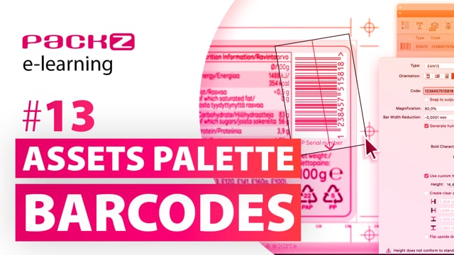 e-learning - Assets palette: Barcodes
