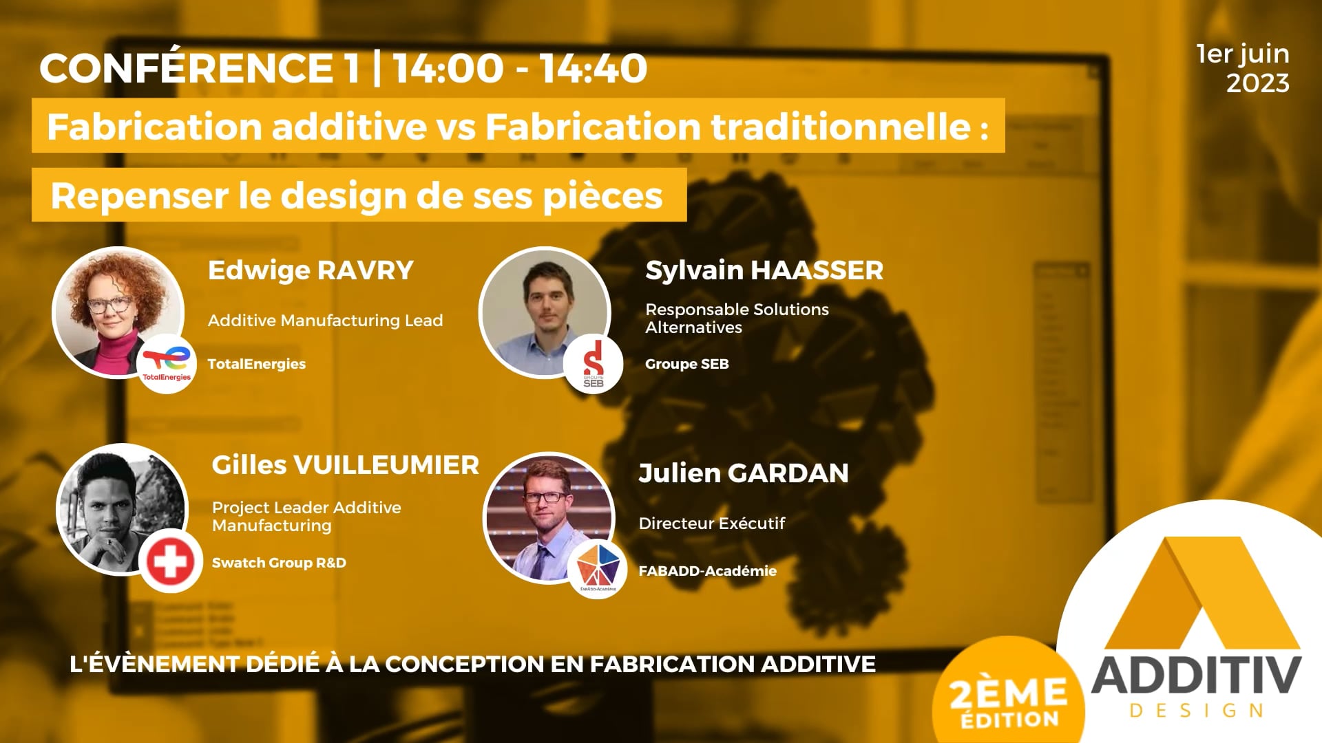 CONFÉRENCE 1 - Fabrication additive vs Fabrication traditionnelle : Repenser le design de ses pièces