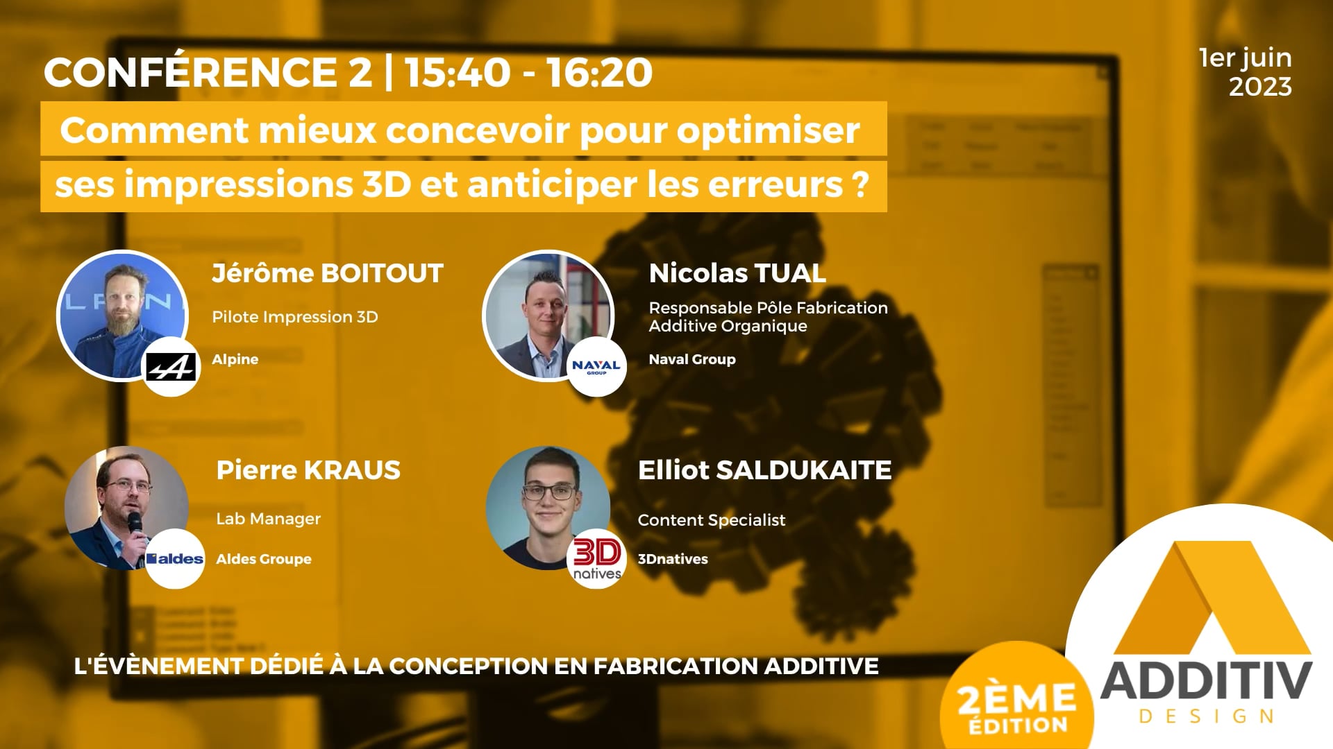 CONFÉRENCE 2 - Comment mieux concevoir pour optimiser ses impressions 3D et anticiper les erreurs ?