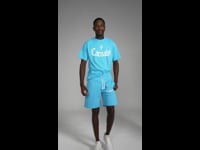 Carnales Embroidered Logo Track Short Blue