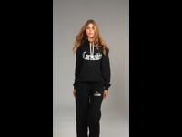 Carnalita Embroidered & Printed Logo Hoodie Black