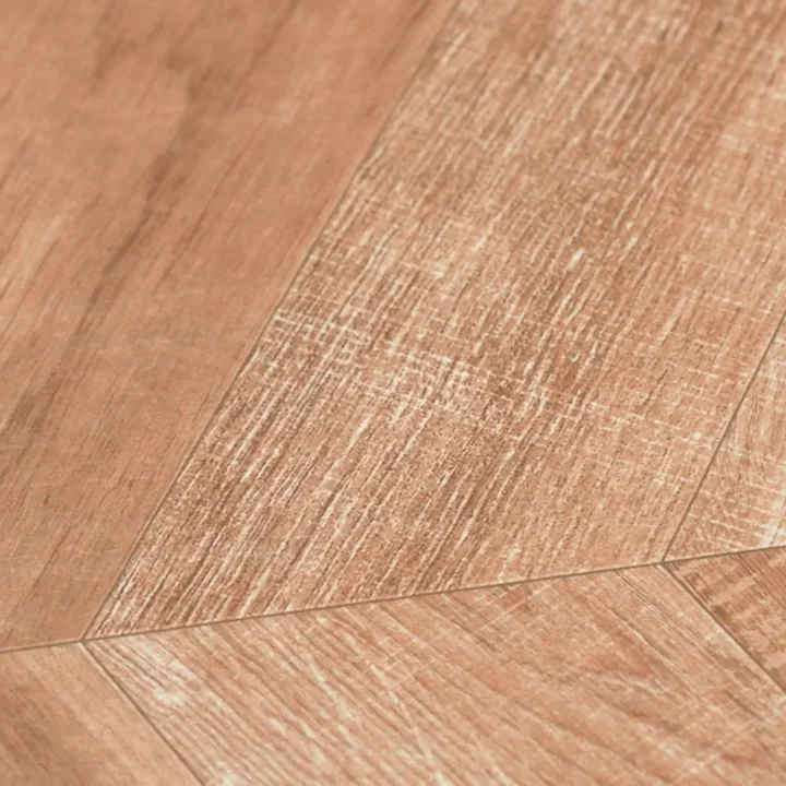 Japandi Chevron Maple Wood-Look Tile Flooring | Large Format