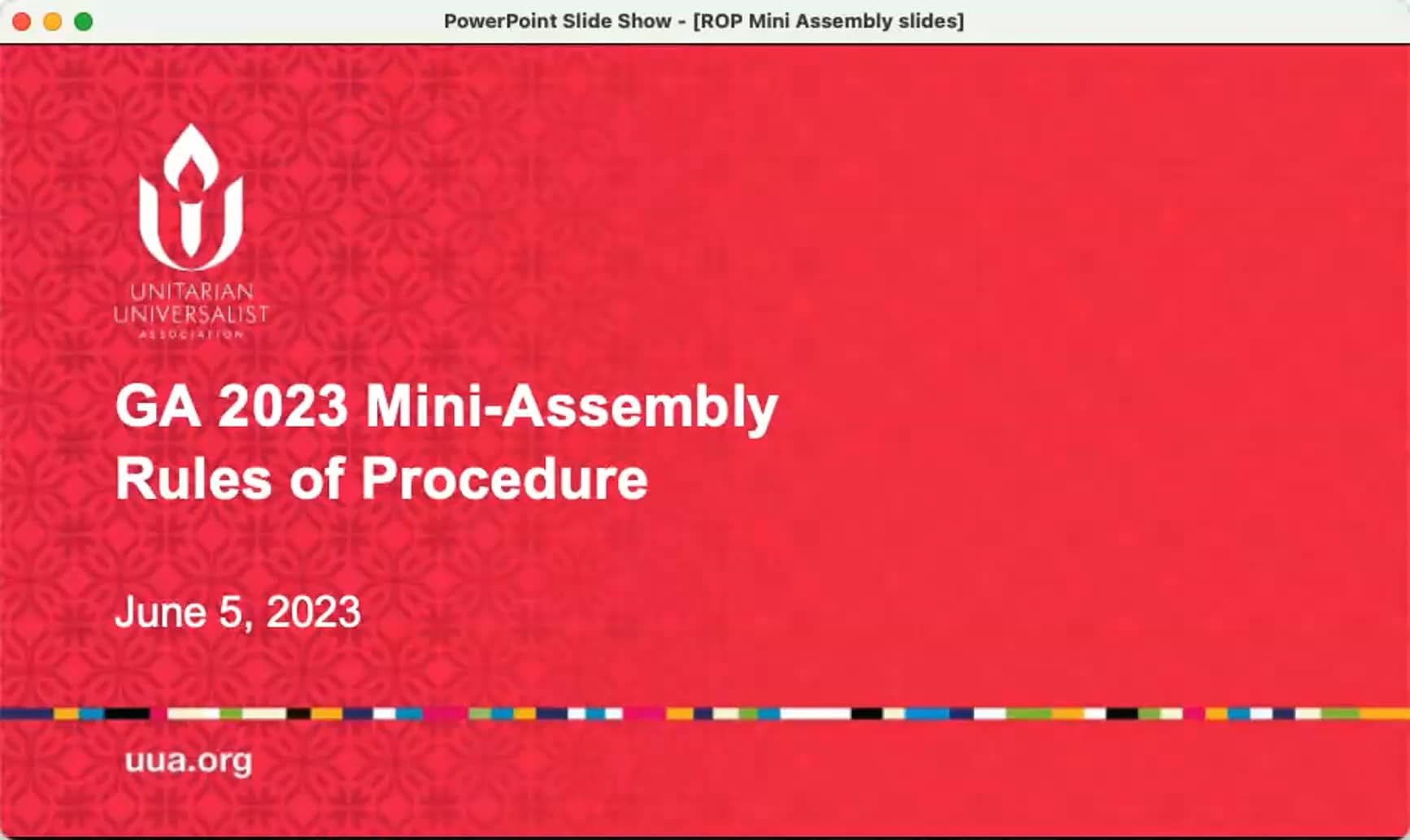 2023 Mini Assembly Rules of Procedure on Vimeo