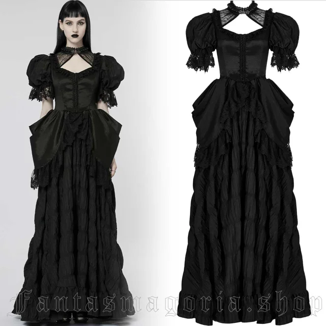 Black and white victorian cheap dress