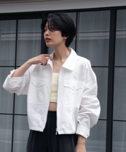入荷now 口コミ コットンリネンクロップトブルゾン | [公式]バビロン（BABYLONE ジャケット・アウター