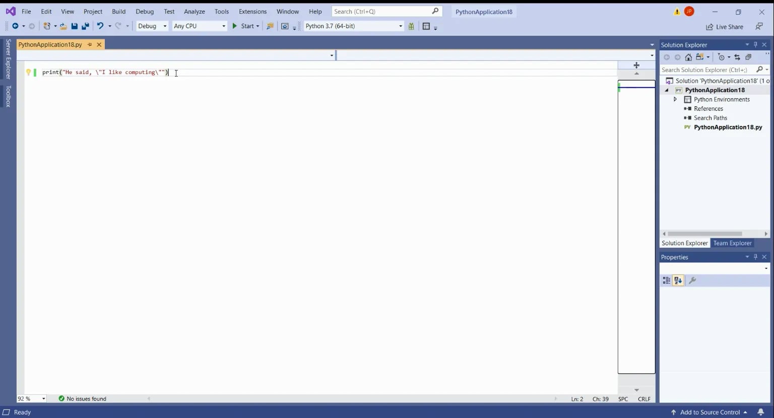 Running a Python Program in Visual Studio on Vimeo