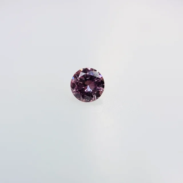 FANCY INTENSE PURPLISH PINK 0.077ct RD/RT2088/CGL-