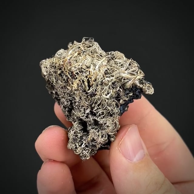 Silver on Acanthite | Imiter Mine, Tinghir Prov., Draa-Tafilalet Region ...