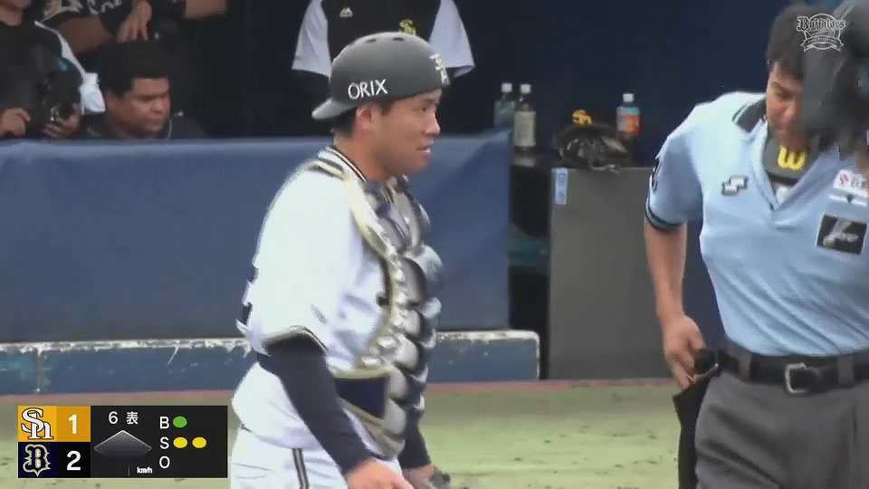 【ファーム】バファローズ・福永奨 素早い反応と正確な送球で進塁を許さない!!  2023年6月8日 オリックス・バファローズ 対 福岡ソフトバンクホークス