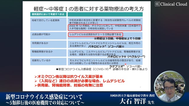 新型コロナウイルス感染症の予防 ～5類移行後の医療機関についての対応～