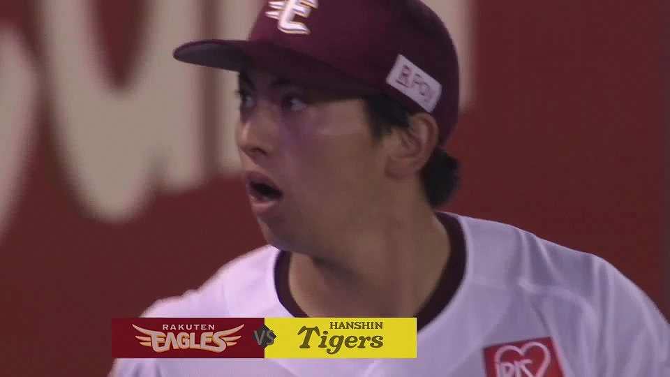 【7回表】逆転は許さない!! イーグルス・小郷裕哉 右中間への打球をランニングキャッチ!!  2023年6月8日 東北楽天ゴールデンイーグルス 対 阪神タイガース
