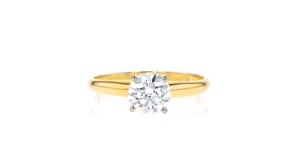 1.00 Carat Lab-Grown Diamond Solitaire Ring in 14kt Yellow Gold