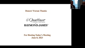 Donors' Forum w- Dr Mark Rapaport