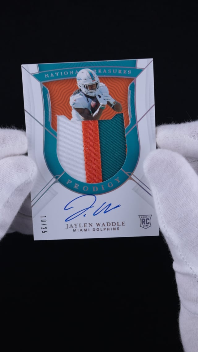 Jaylen Waddle 2021 Panini Immaculate Rookie JERSEY Patch Dolphins /5 RC SSP  SICK