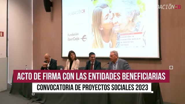 Acto de firma con las entidades beneficiarias de la convocatoria de Proyectos Sociales 2023