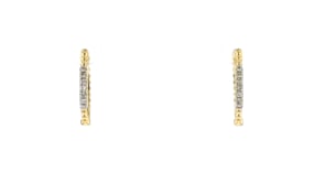 15 ct. t.w. Diamond Beaded-Edge Hoop Earrings in 14kt Yellow Gold