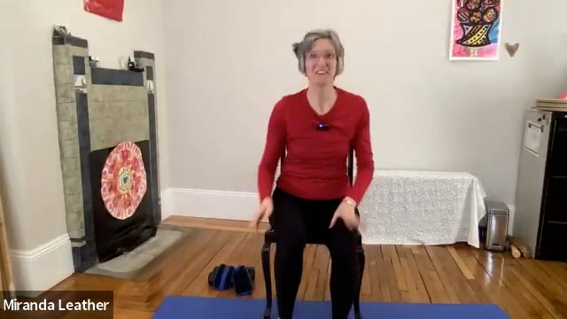 Torso mobility and arm strength. 20 min seated