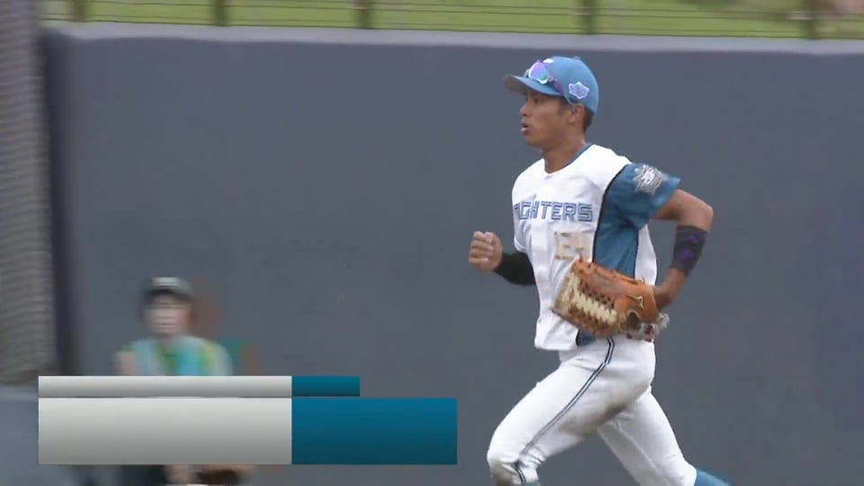 【ファーム】今度はレーザービーム!! ファイターズ・阿部和広が得点を阻止!!  2023年6月10日 北海道日本ハムファイターズ 対 東京ヤクルトスワローズ