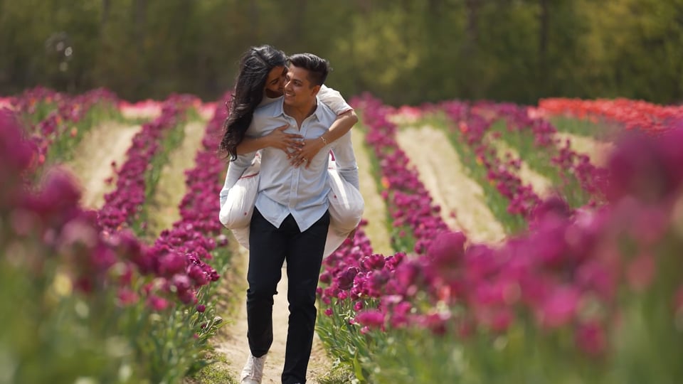 Casual luxe - still from Priyanshi & Chiranjeev's e-shoot by Happy Soul Films
