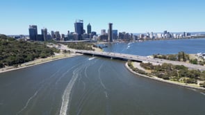 Perth city skyline & Elizabeth Quay