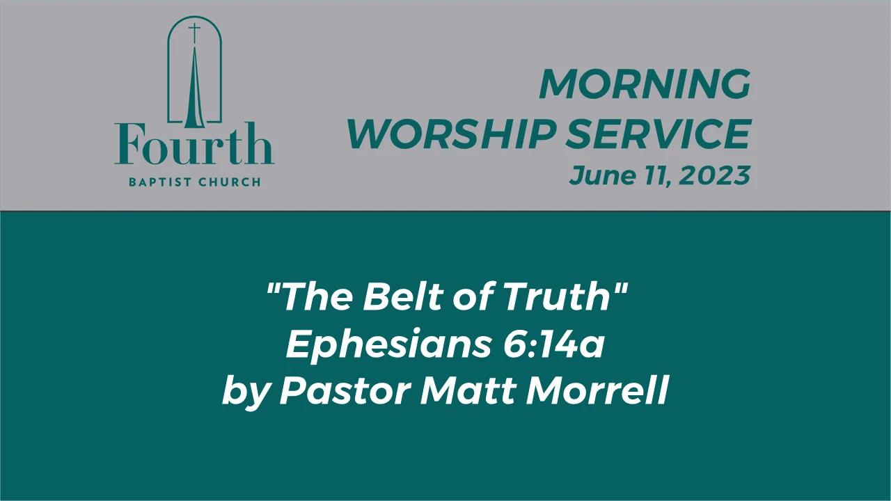 2023 - 06 - 11 Sunday AM Service Fourth Baptist Church on Vimeo