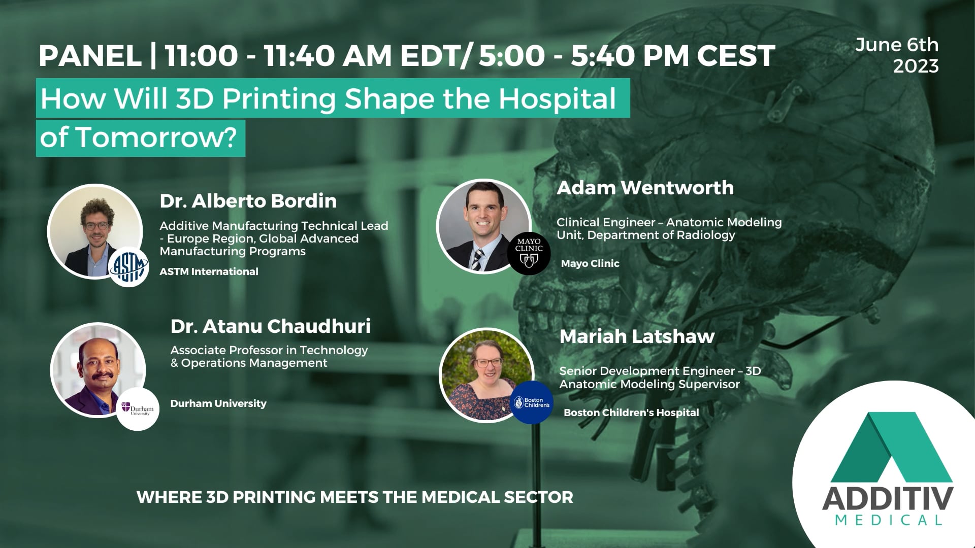 Panel 3 - How will 3D Printing shape the hospital of tomorrow_