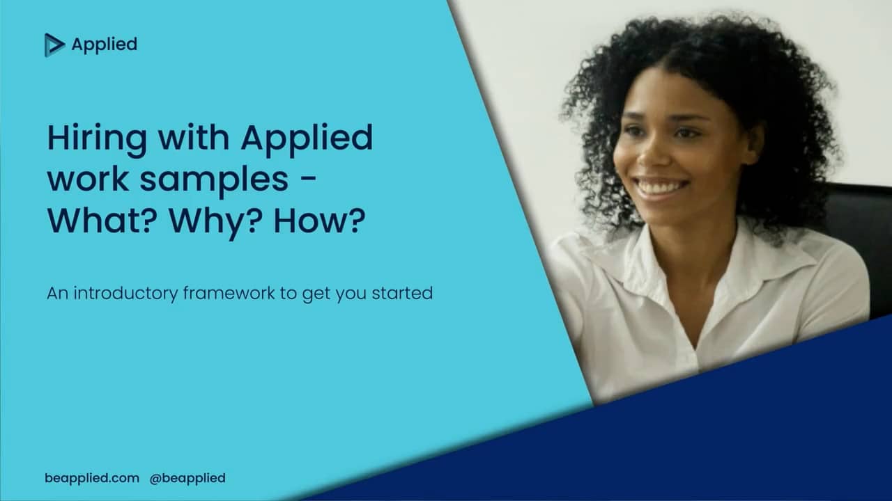 Hiring With Applied Work Samples Workshop On Vimeo