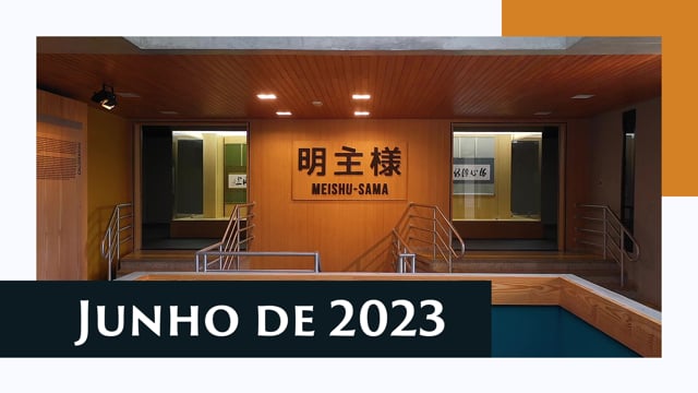 Capa do vídeo “Caligrafias e pinturas de Meishu-Sama - Exposição de junho 2023”