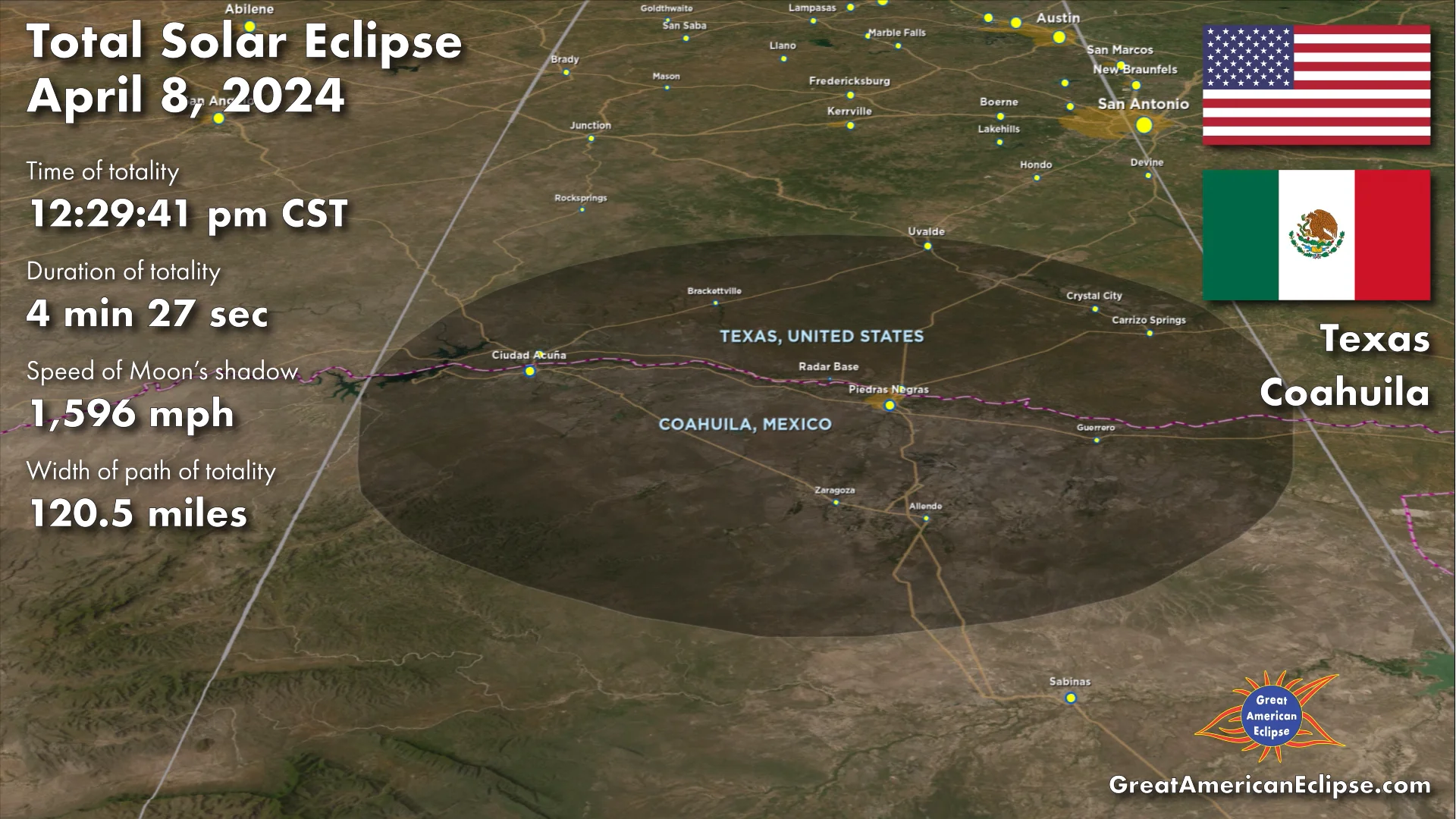 Flying over Texas for the Total Solar Eclipse of April 8, 2024 on Vimeo