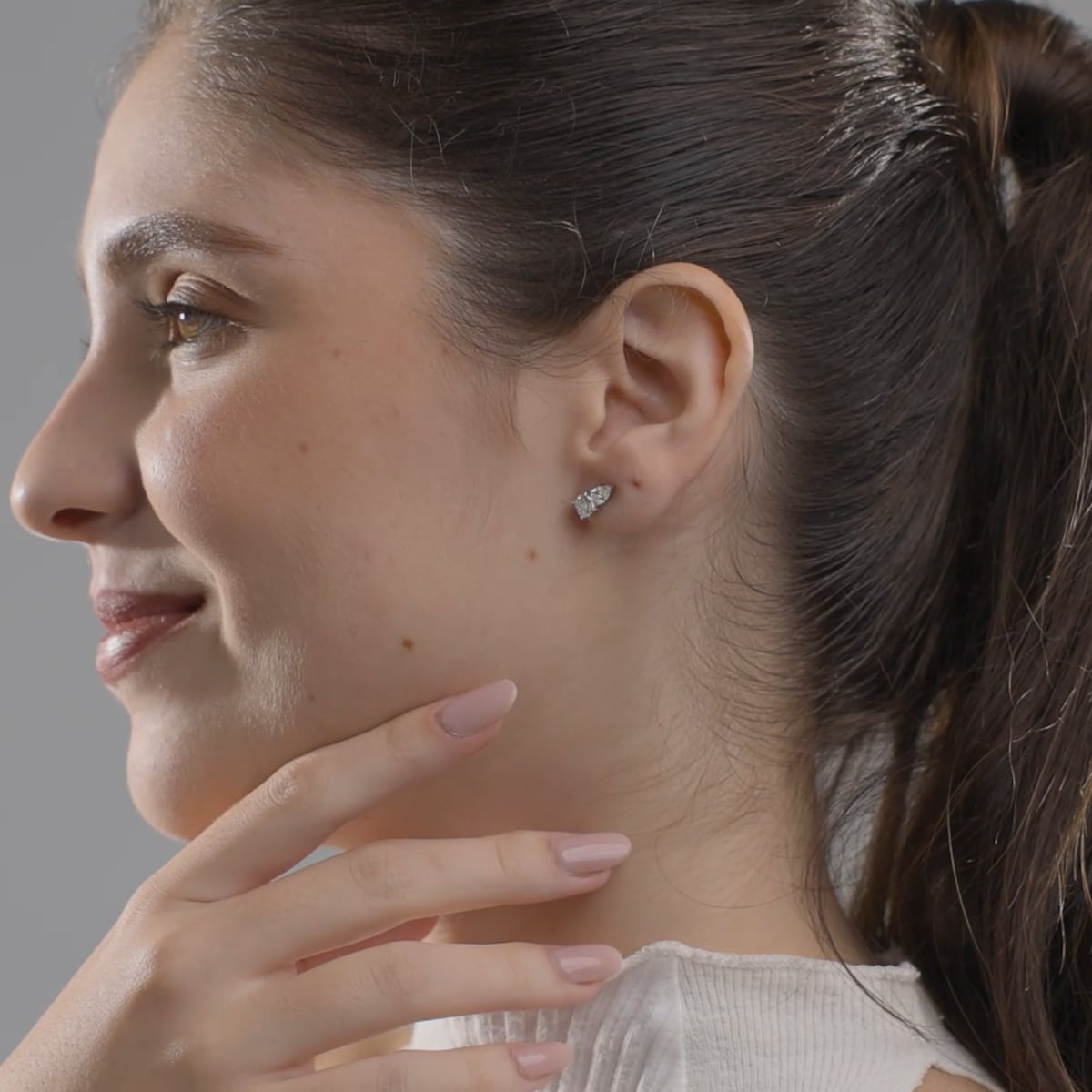 product video 2 for 1 1/2 ctw Toi Et Moi Cushion and Pear Stud Earrings