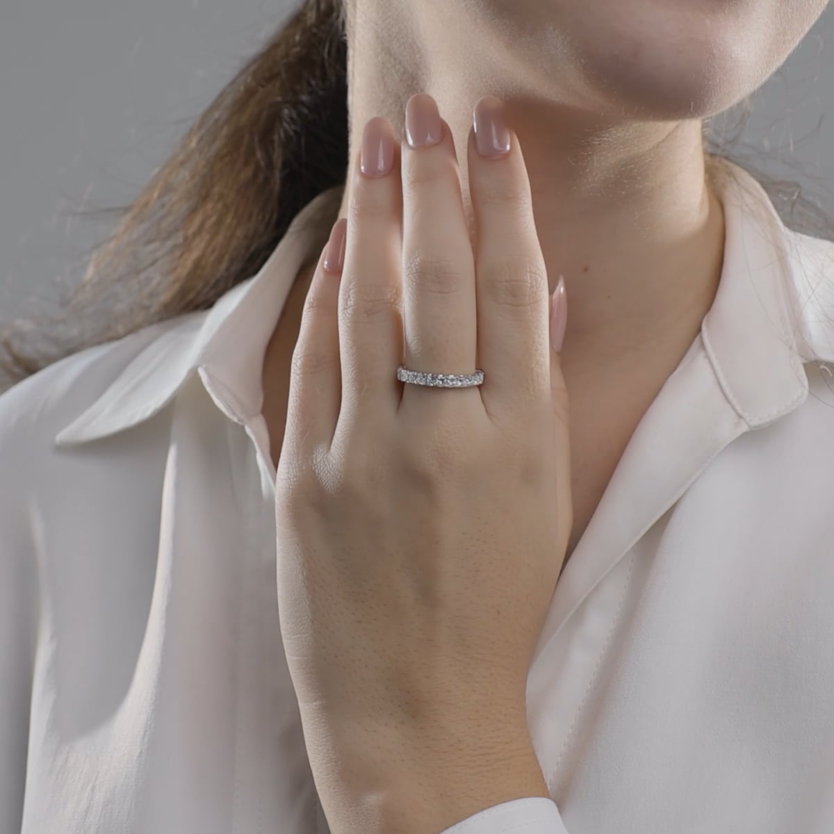 product video 2 for 2 ctw Princess Lab Grown Diamond Eternity Band - 2.6mm Width