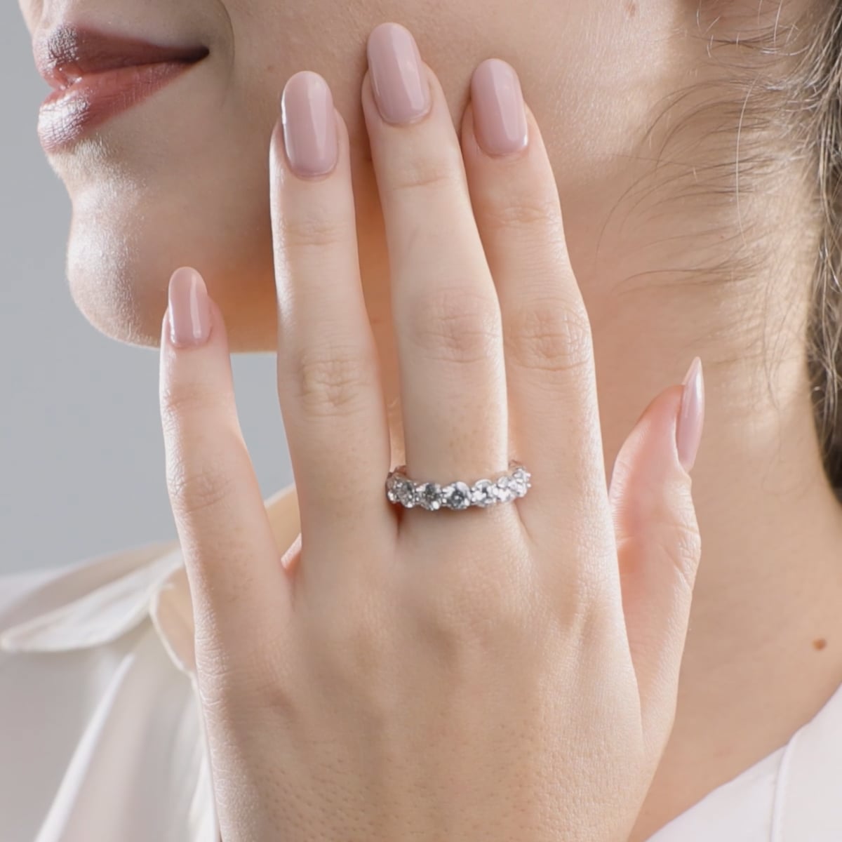 Custom Made 4 Carat Center Stone Shared Prong Engagement Ring and Wedding  Band Set