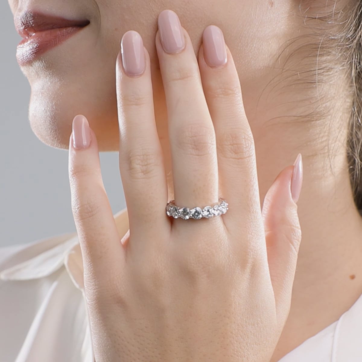 product video 2 for 6 ctw Shared Prong Round Lab Grown Diamond Eternity Band - 4.8mm Width