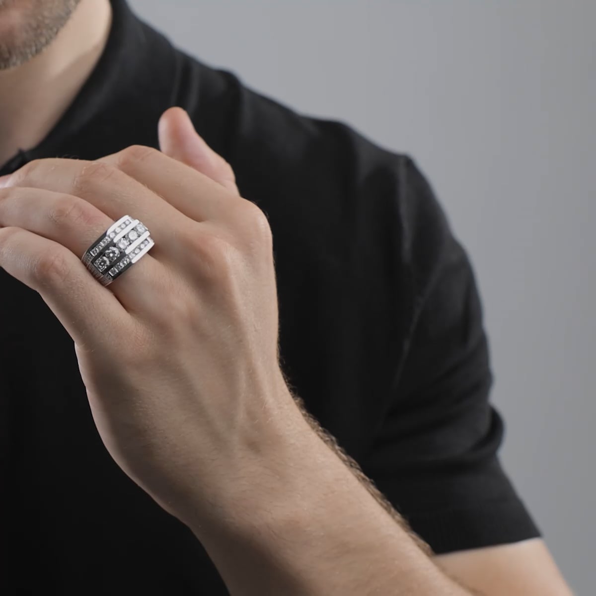 4 1 3 ctw Round Lab Grown Diamond Mens Multi Row Rectangular Wedding Band Grownbrilliance