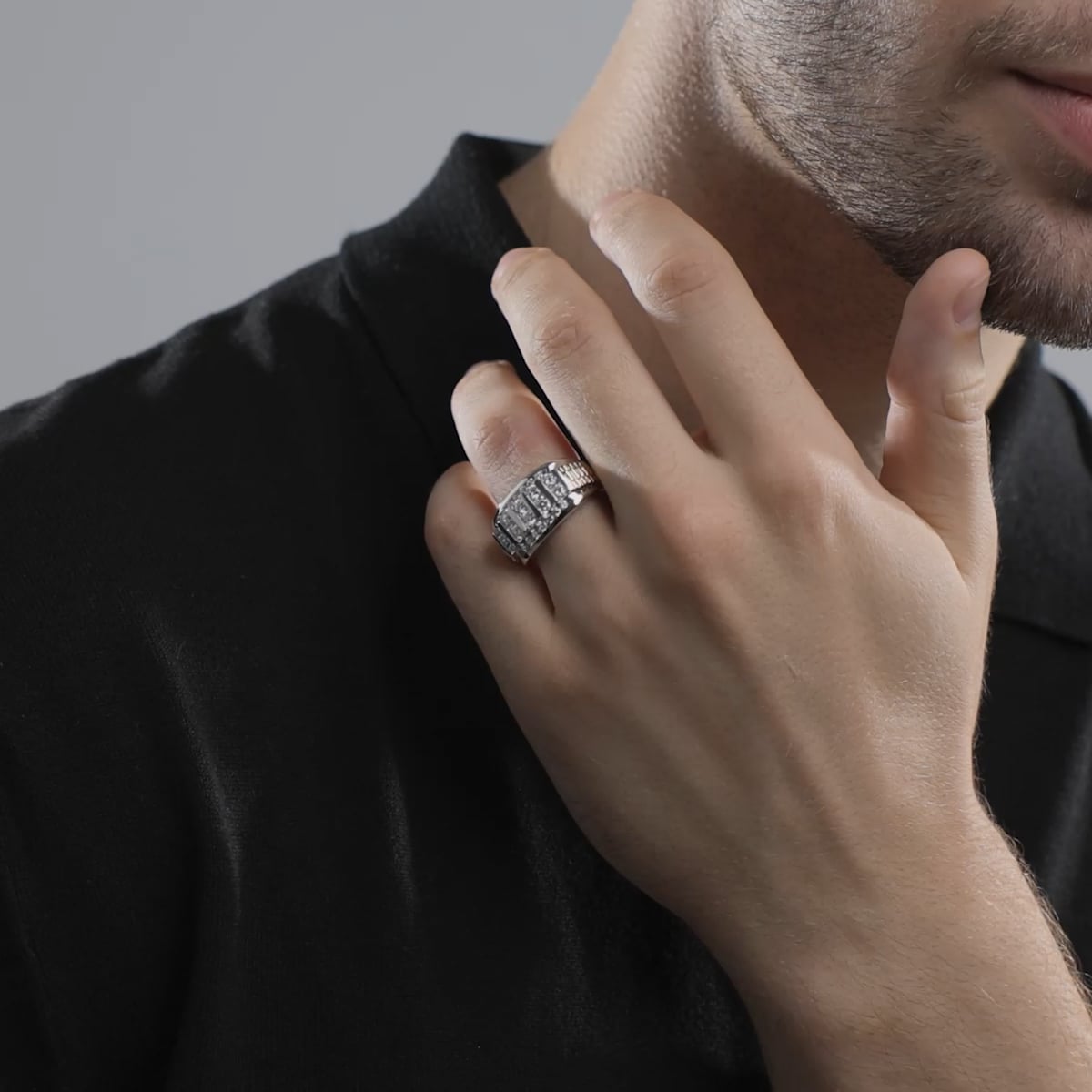 Men's lab created on sale diamond wedding bands