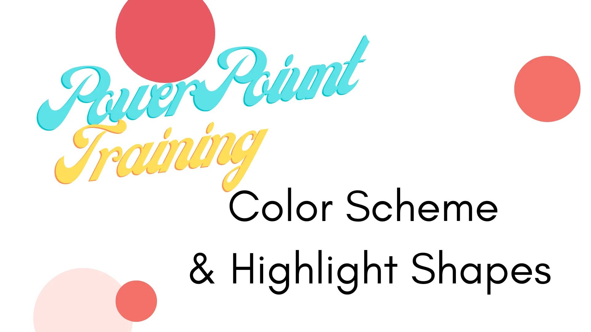 Color Scheme & Highlight Shapes on Vimeo