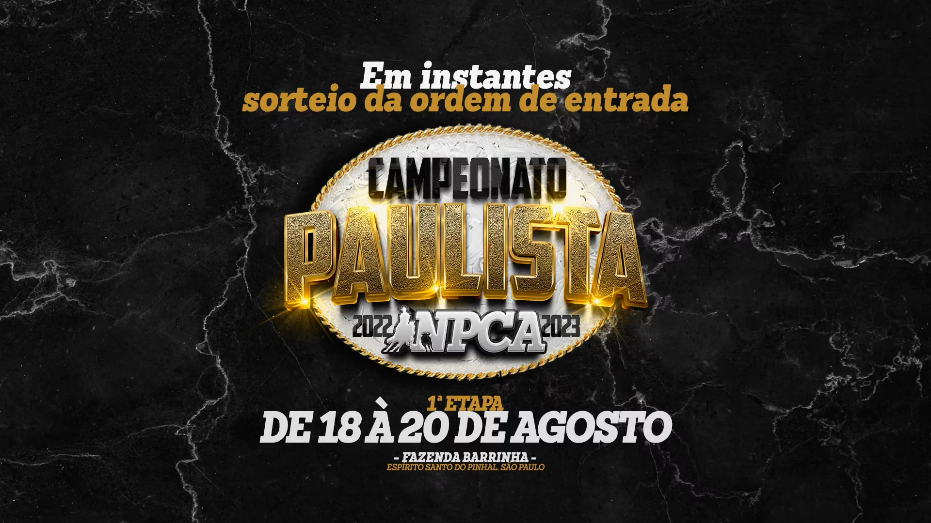 Sorteio de Ordem de Entrada - Campeonato Paulista NPCA 2023/2024 - 1ª Etapa  on Vimeo